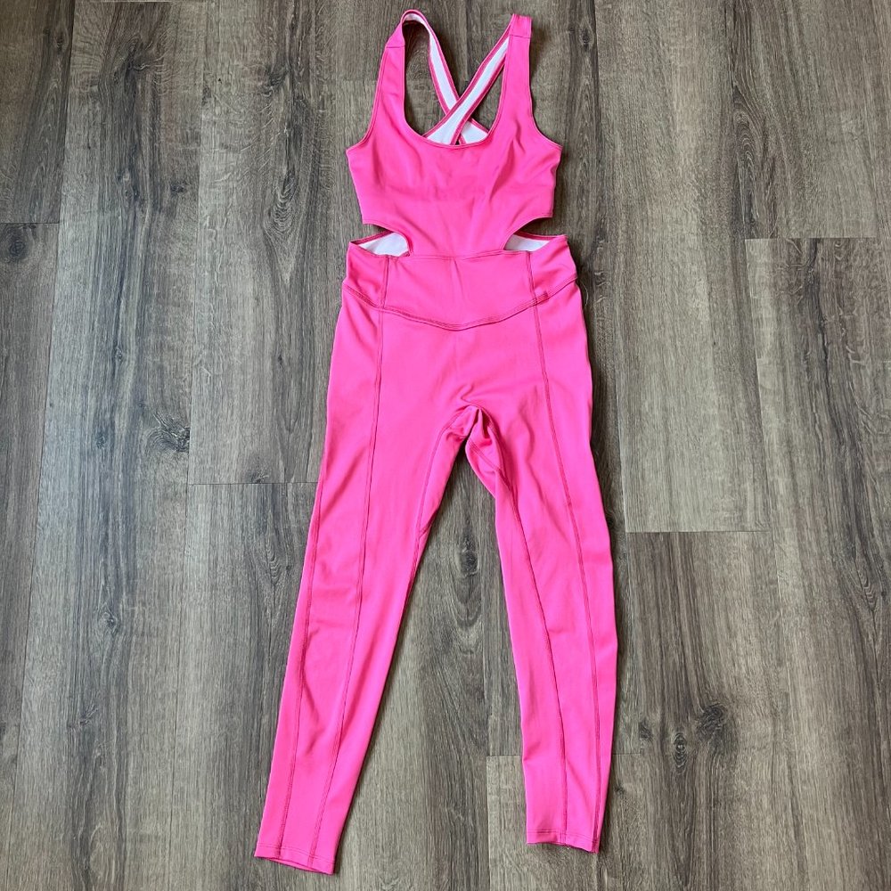 NEW Free People Movement Back it Up Jumpsuit Pink - Picture 9 of 15